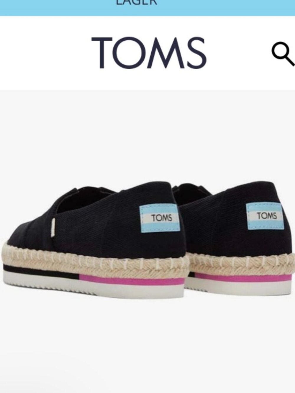 TOMS Women's Alpargata Platform Rope Shoes--Size 8.5